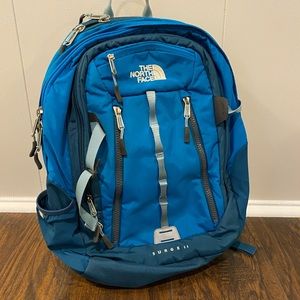 The North Face Surge II backpack in blue